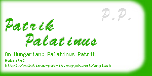 patrik palatinus business card